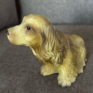 Vintage George Good Golden Retriever Resin 80's Made in Taiwan